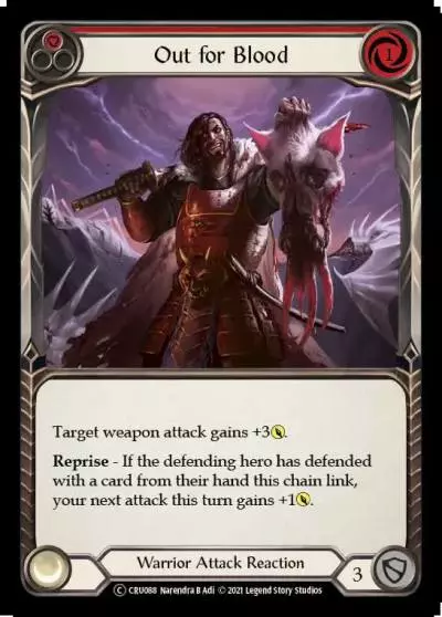 Out for Blood RED U-CRU088-RF - Crucible of War - Unlimited - Flesh and blood card