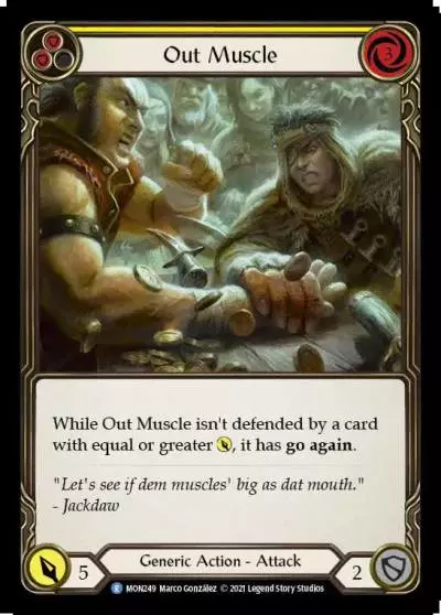 Out Muscle YELLOW MON249 - Monarch - Flesh and blood card