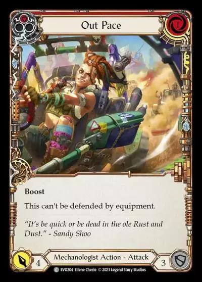 Out Pace RED EVO204 - Bright Lights - Flesh and blood card