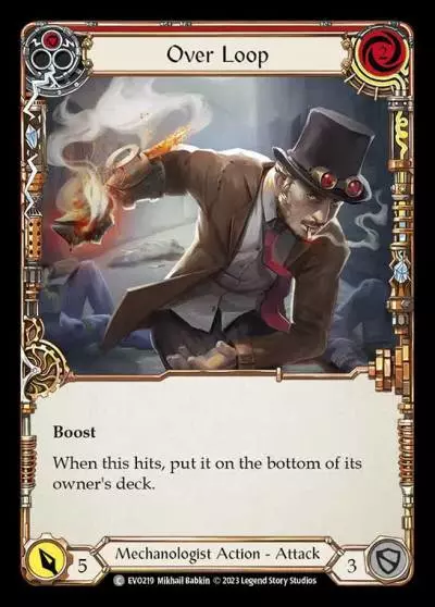 Over Loop RED EVO219 - Bright Lights - Flesh and blood card