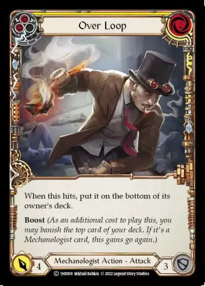 Over Loop YELLOW 1HD018 - Dash - Blitz Deck - Flesh and blood card