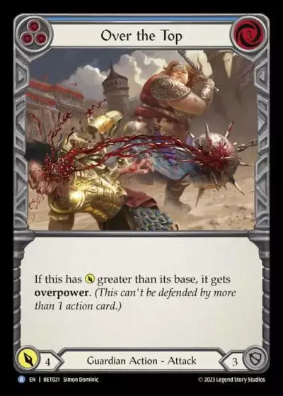 Over the Top BLUE BET021 - Betsy - Heavy Hitters Blitz Deck - Flesh and blood card