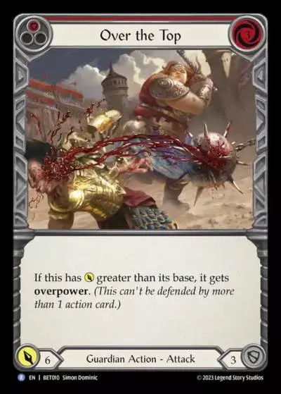 Over the Top RED BET010 - Betsy - Heavy Hitters Blitz Deck - Flesh and blood card