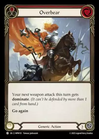 Overbear MPW151 - Mastery Pack Warrior - Flesh and blood card