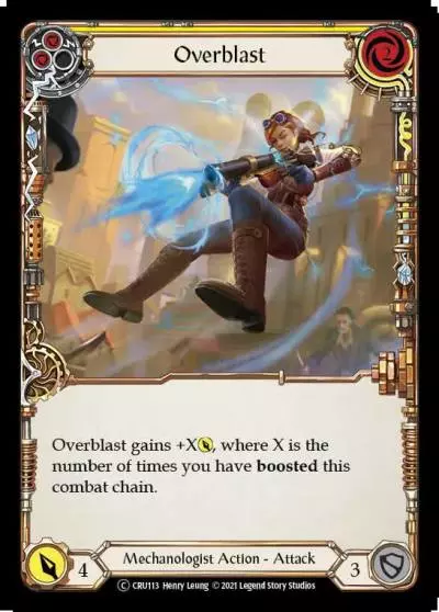 Overblast YELLOW U-CRU113-RF - Crucible of War - Unlimited - Flesh and blood card