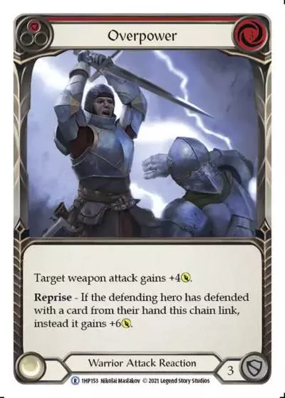 Overpower RED 1HP153 - History Pack 1 - Flesh and blood card