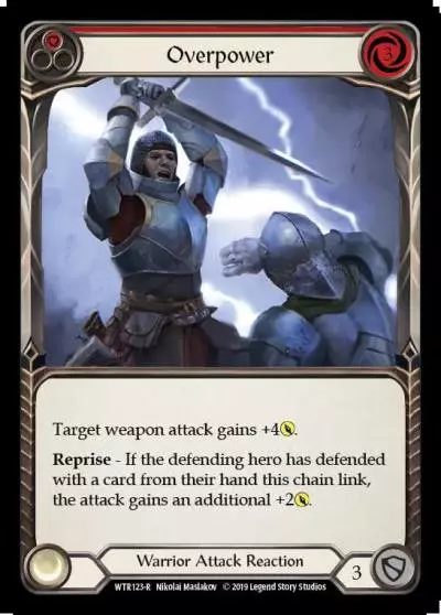 Overpower RED WTR123 - Welcome to Rathe - Flesh and blood card