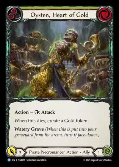 Oysten, Heart of Gold SGB018 - Silver Age Chapter 3 - Gravy Bones - Flesh and blood card