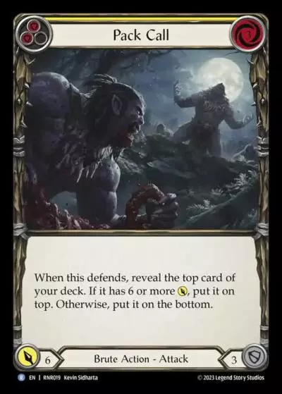 Pack Call YELLOW RHI019 - Rhinar - Heavy Hitters Blitz Deck - Flesh and blood card