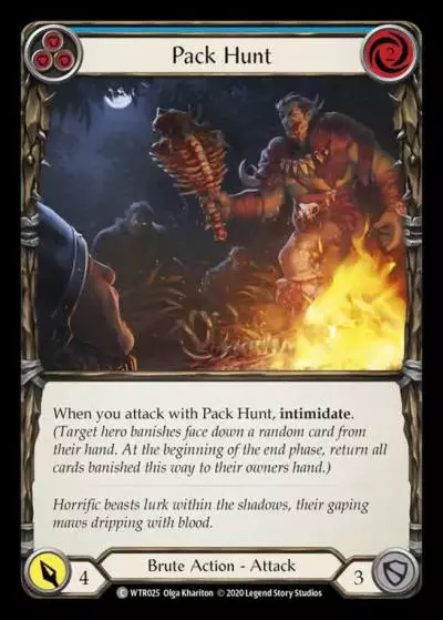 Pack Hunt BLUE R-WTR025 - Welcome to Rathe - Unlimited Revised - Flesh and blood card