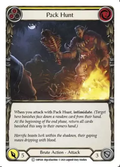 Pack Hunt YELLOW 1HP026 - History Pack 1 - Flesh and blood card