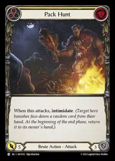 Pack Hunt YELLOW HVY033 - Heavy Hitters - Flesh and blood card