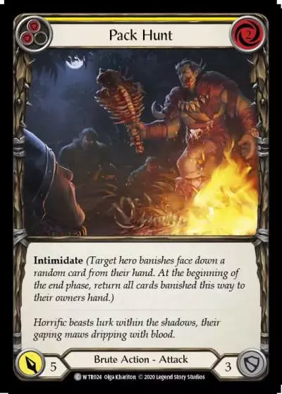 Pack Hunt YELLOW U-WTR024-RF - Welcome to Rathe - Unlimited - Flesh and blood card