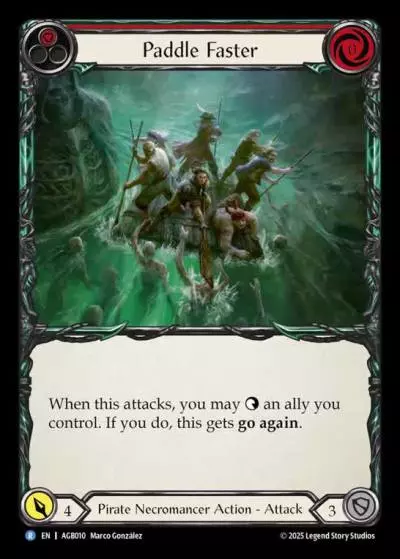 Paddle Faster RED AGB010 - Armory Deck - Gravy Bones - Flesh and blood card