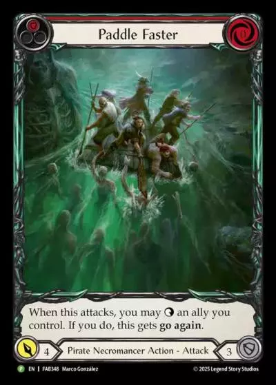 Paddle Faster RED FAB348-RF - Battle Hardened - High Seas - Flesh and blood card