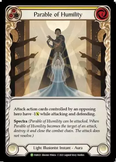 Parable of Humility YELLOW FAB025-CF - Road to Nationals - 2021 - Flesh and blood card