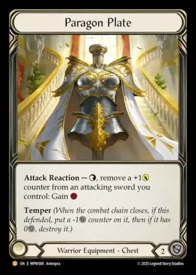 Paragon Plate MPW009-CF - Mastery Pack Warrior - Flesh and blood card