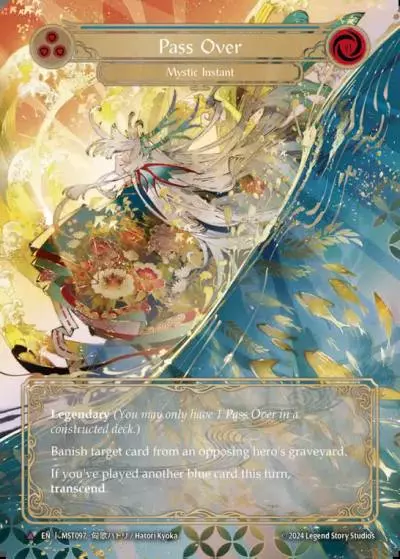 Pass Over BLUE MST097-MV - Part the Mistveil - Flesh and blood card