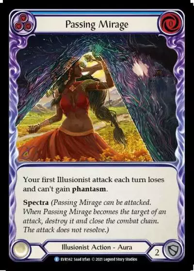 Passing Mirage BLUE EVR142 - Everfest - Flesh and blood card