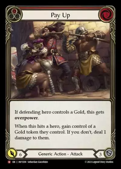 Pay Up RED HVY208 - Heavy Hitters - Flesh and blood card