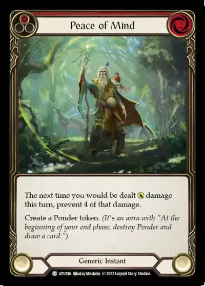 Peace of Mind RED UZU016 - Uzuri - Blitz Deck - Flesh and blood card