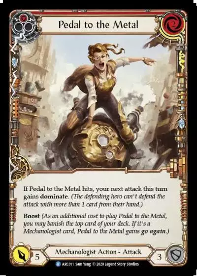 Pedal to the Metal RED U-ARC011-RF - Arcane Rising - Unlimited - Flesh and blood card