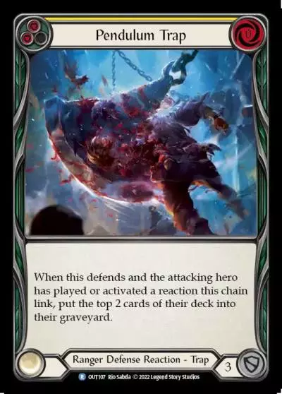 Pendulum Trap YELLOW OUT107 - Outsiders - Flesh and blood card