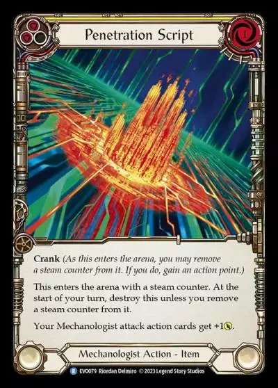Penetration Script YELLOW EVO079 - Bright Lights - Flesh and blood card