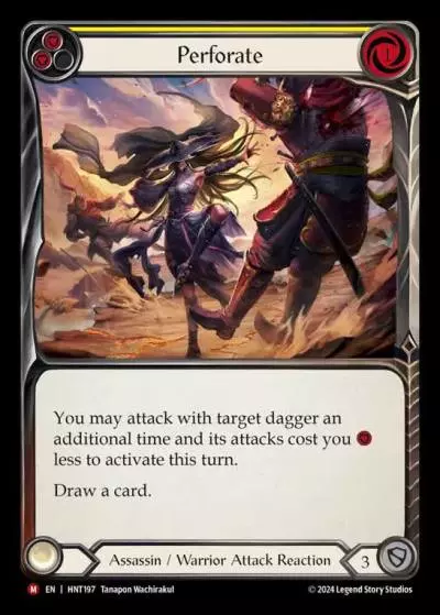 Perforate YELLOW HNT197 - The Hunted - Flesh and blood card