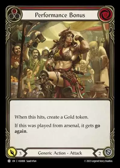 Performance Bonus RED KSI008 - Kassai - Heavy Hitters Blitz Deck - Flesh and blood card