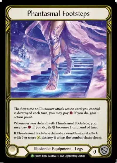 Phantasmal Footsteps FAB019-GF - Premier Organized Play - Monarch - Flesh and blood card