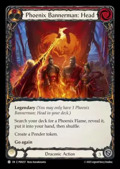 Phoenix Bannerman: Head PEN257 - Compendium of Rathe - Flesh and blood card