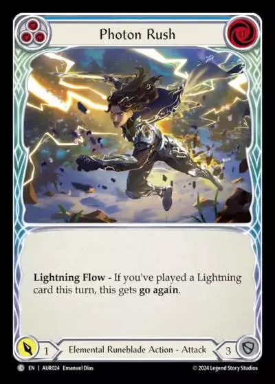 Photon Rush BLUE AUR024 - 1st Strike - Aurora - Flesh and blood card