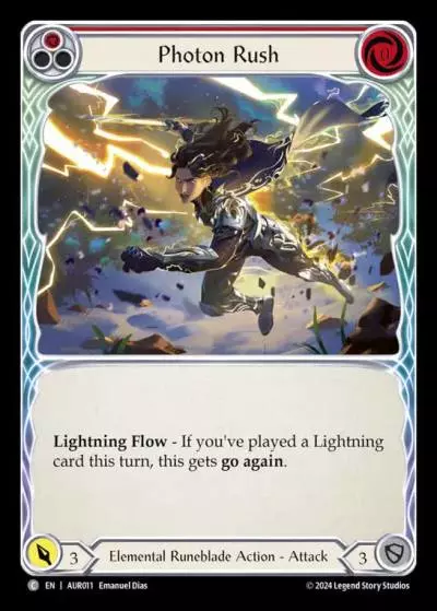 Photon Rush RED AUR011 - 1st Strike - Aurora - Flesh and blood card
