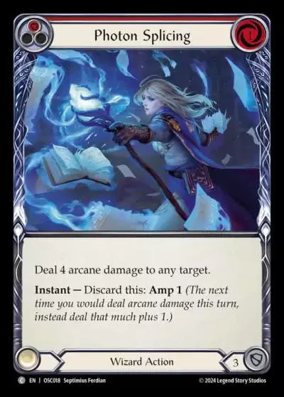 Photon Splicing RED OSC018 - Rosetta Blitz Deck - Oscilio - Flesh and blood card