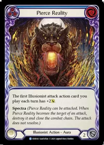 Pierce Reality BLUE EVR143 - Everfest - Flesh and blood card