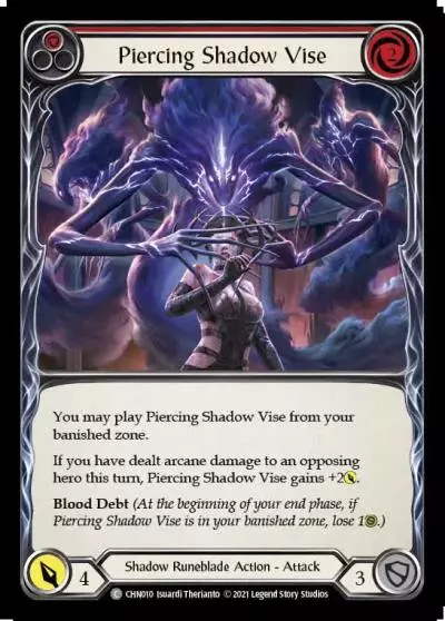 Piercing Shadow Vise RED CHN010 - Chane - Blitz Deck - Flesh and blood card