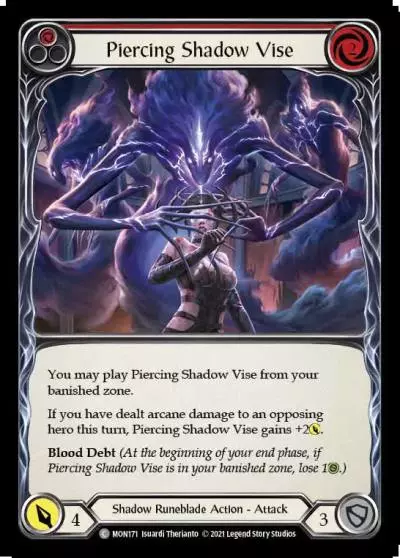 Piercing Shadow Vise RED MON171 - Monarch - Flesh and blood card