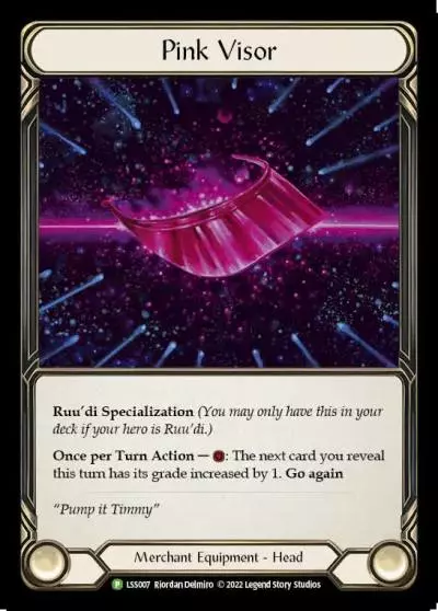 Pink Visor LSS007-CF - Marketing - Alpha Investments Outsiders - Flesh and blood card