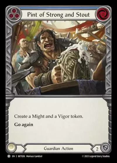 Pint of Strong and Stout BLUE BET026 - Betsy - Heavy Hitters Blitz Deck - Flesh and blood card