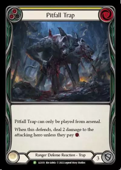Pitfall Trap YELLOW LGS151-RF - Organized Play Support - Outsiders Traps - Flesh and blood card