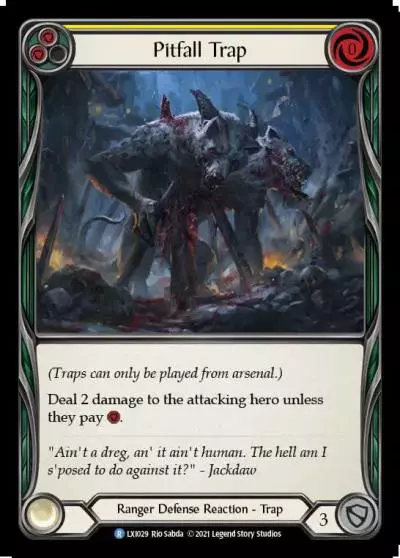 Pitfall Trap YELLOW LXI029 - Lexi - Blitz Deck - Flesh and blood card