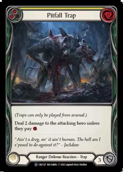 Pitfall Trap YELLOW U-CRU127-RF - Crucible of War - Unlimited - Flesh and blood card