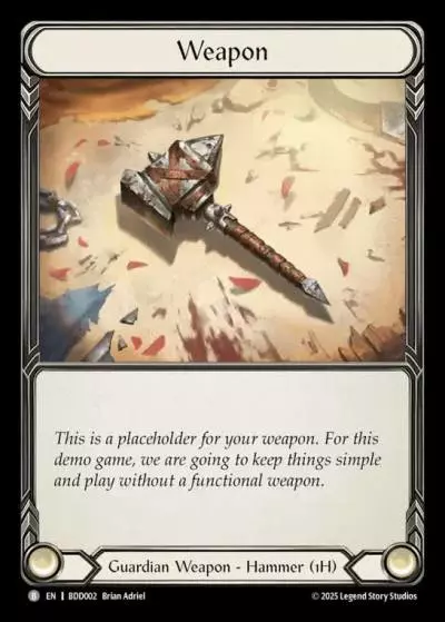Placeholder Weapon BDD002 - Bravo Demo Deck - Flesh and blood card