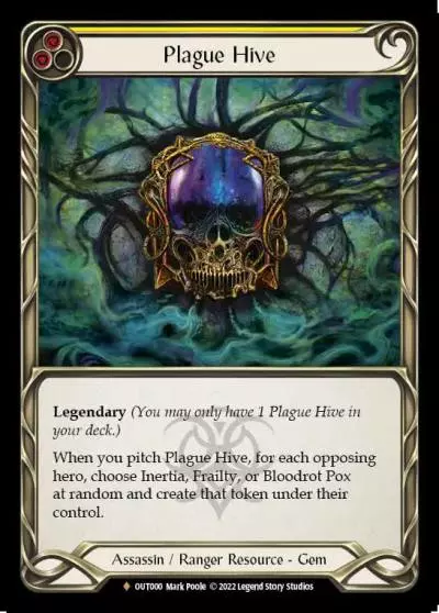 Plague Hive YELLOW OUT000-RF - Outsiders - Flesh and blood card