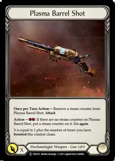 Plasma Barrel Shot U-CRU101-RF - Crucible of War - Unlimited - Flesh and blood card