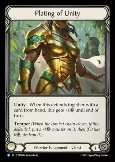Plating of Unity PEN045 - Compendium of Rathe - Flesh and blood card