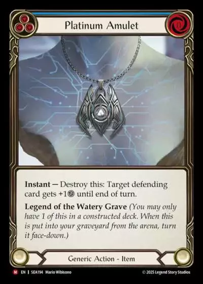 Platinum Amulet BLUE SEA194 - High Seas - Flesh and blood card