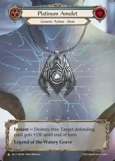 Platinum Amulet BLUE SEA194-TP - High Seas - Treasure Pack - Flesh and blood card