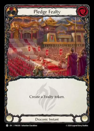 Pledge Fealty RED FNG020 - The Hunted Blitz Deck - Fang - Flesh and blood card